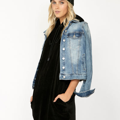 [TEST] Luxe Velour Hooded Dress