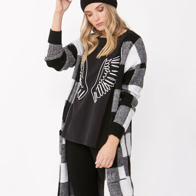 [TEST] Avery Check Knit Cardigan