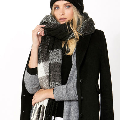 [TEST] Phoebe Check Textured Scarf