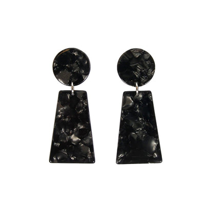 [TEST] Mora Circle Rec Resin Earrings