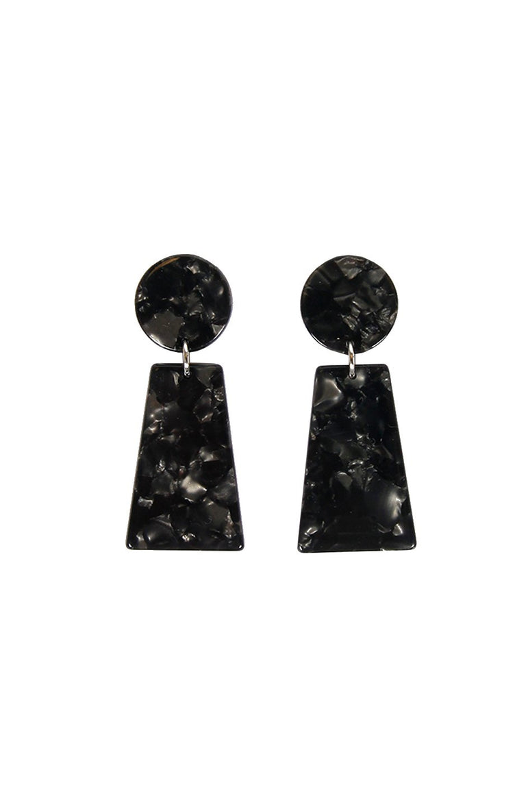 [TEST] Mora Circle Rec Resin Earrings