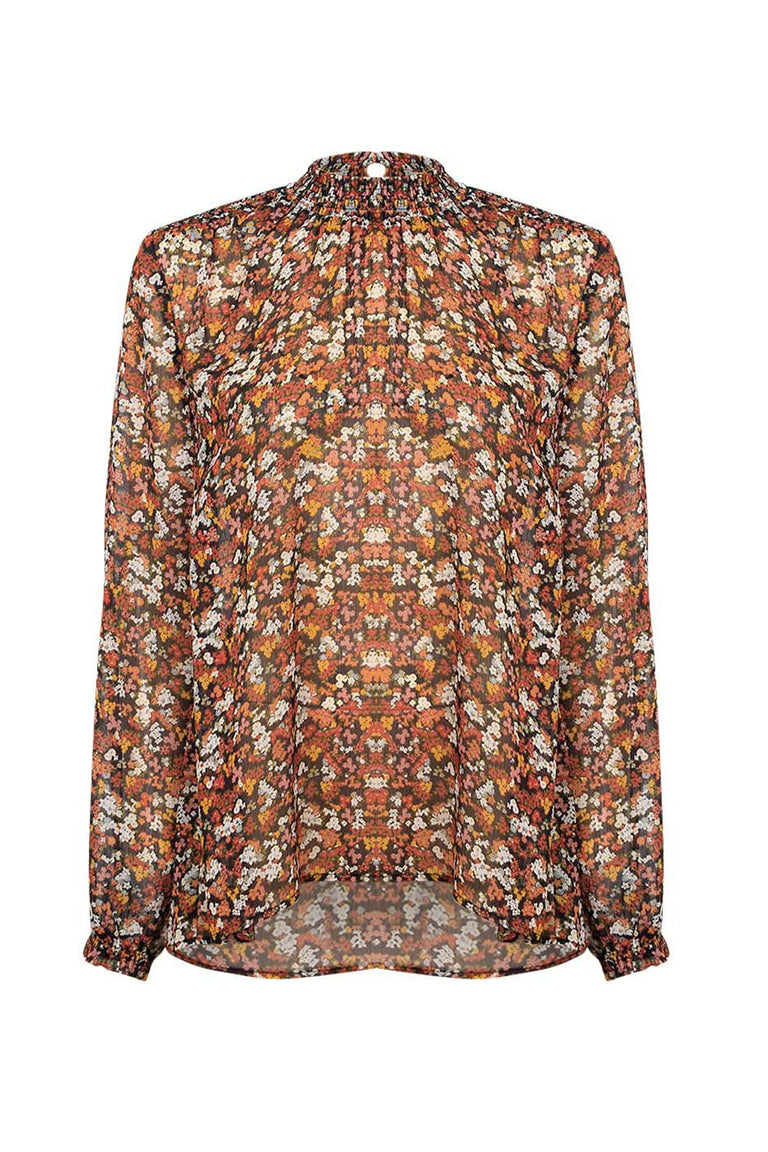 [TEST] Nicki Shirred Neck Blouse