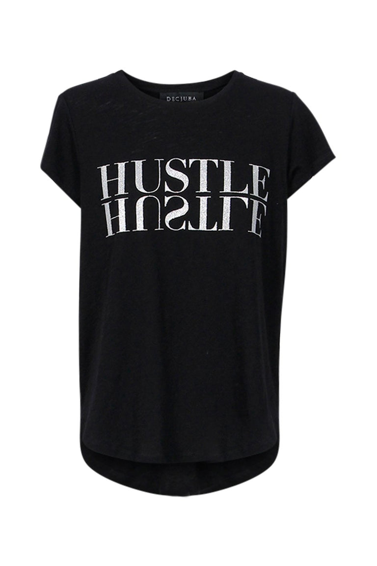 [TEST] Hustle Glitter Text Tee