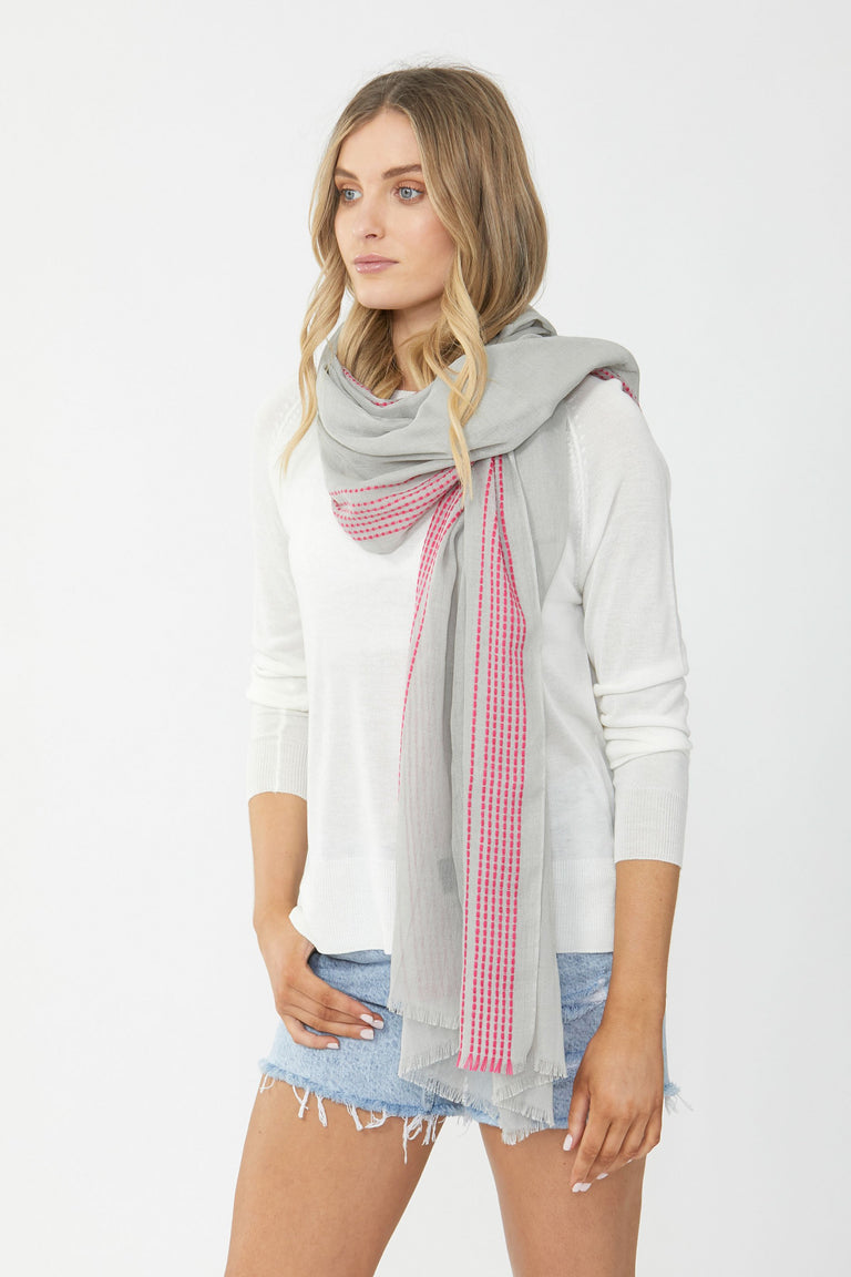 [TEST] Neon Border Light Weight Scarf