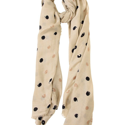 [TEST] Light Weight Spot Frayed Scarf