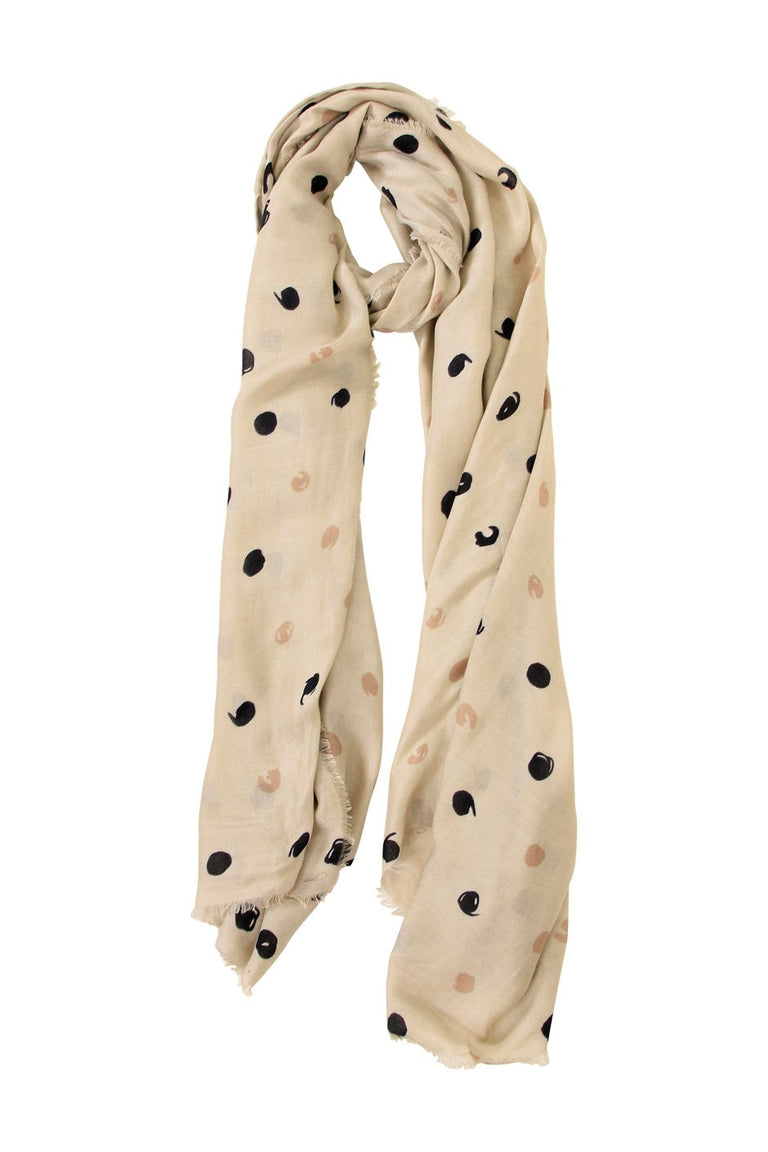 [TEST] Light Weight Spot Frayed Scarf