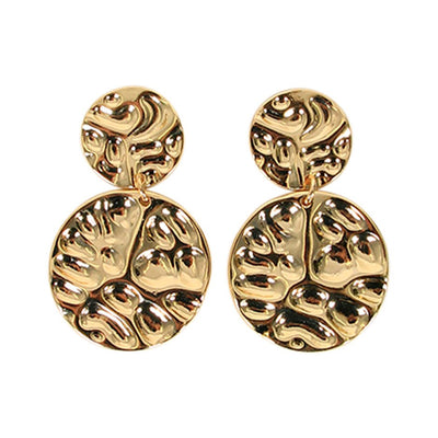 [TEST] Jacqi Hammered Disc Earrings