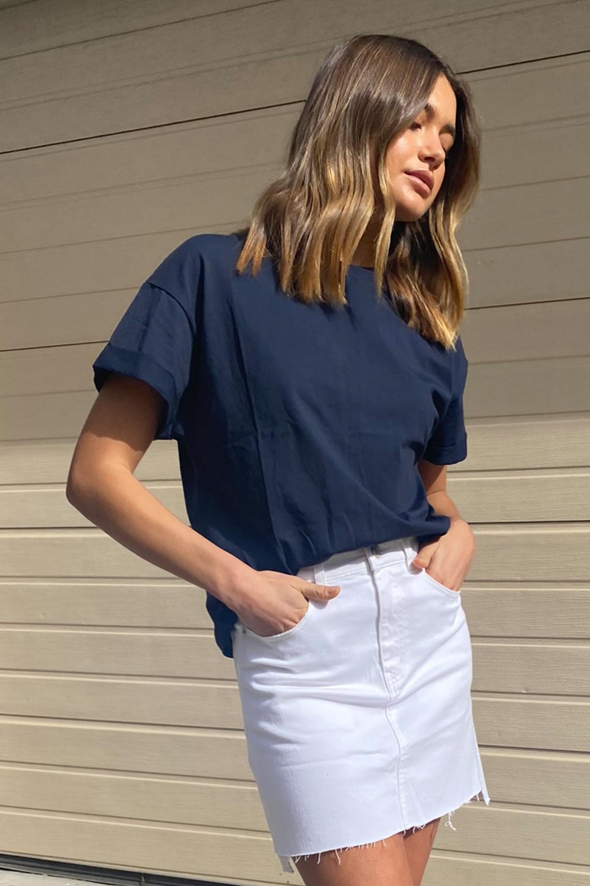 [TEST] Ella Cuffed Slouchy Tee