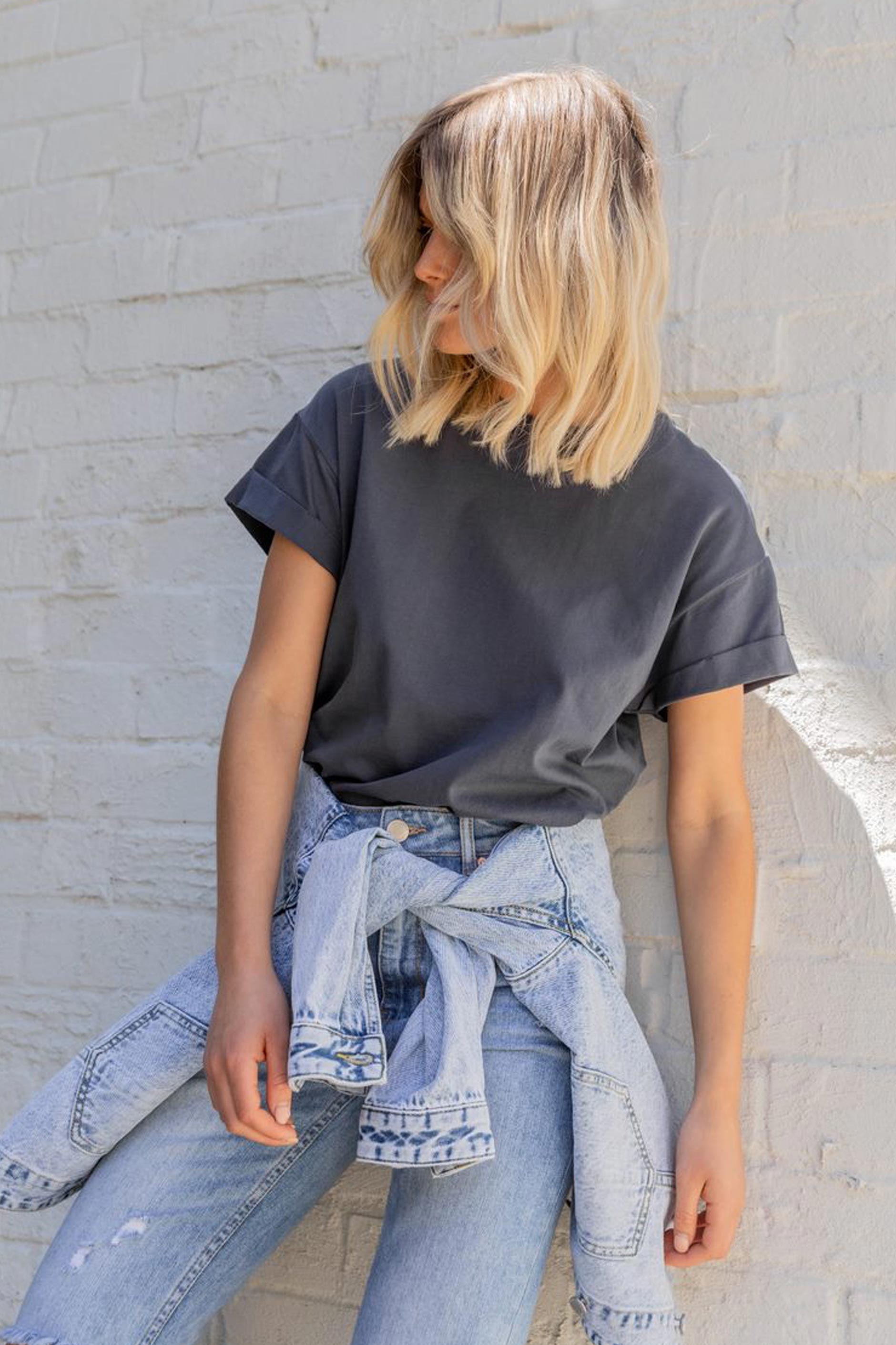 Ella Cuffed Slouchy Tee