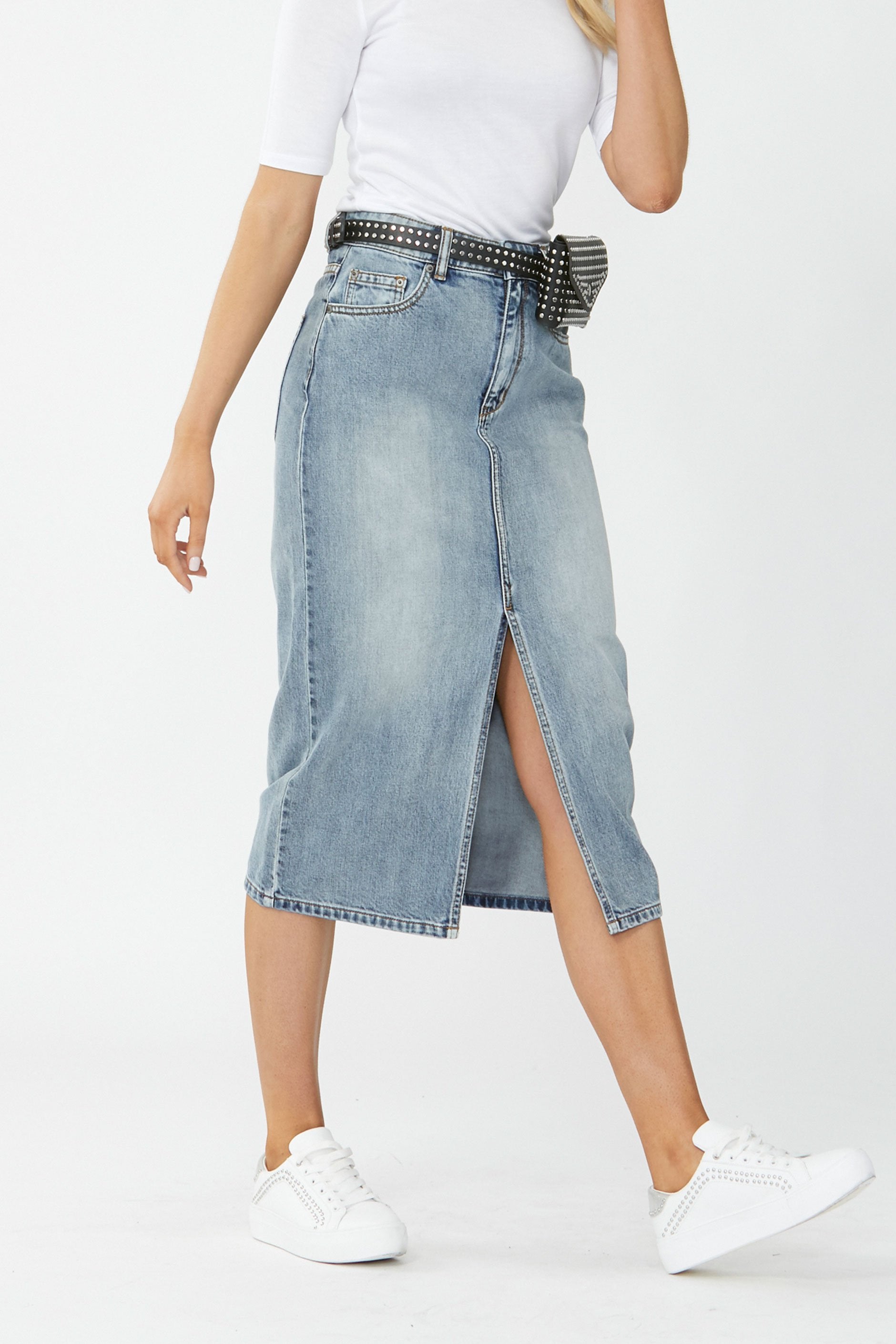[TEST] Blaire Denim Midi Skirt