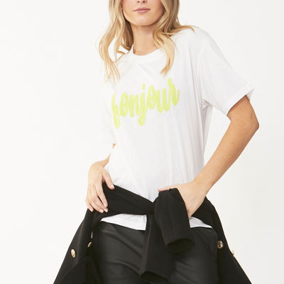 [TEST] Bonjour Embroidered Tee