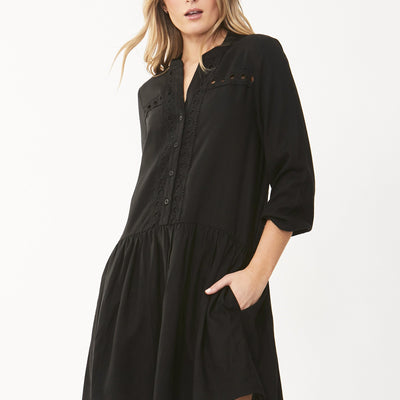 [TEST] Elsie Lace Detail Shirt Dress