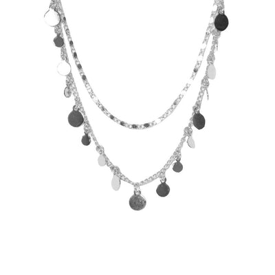 [TEST] Dangle Disc 2 Layer Necklace