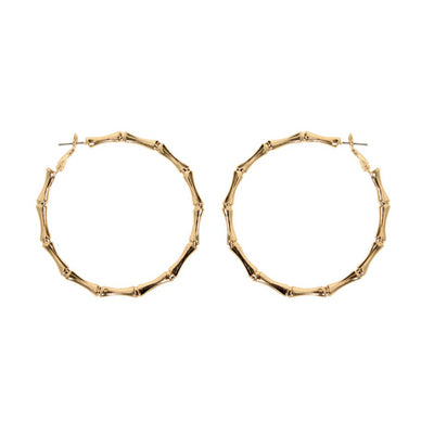 [TEST] Bamboo Large Hoop Earrings