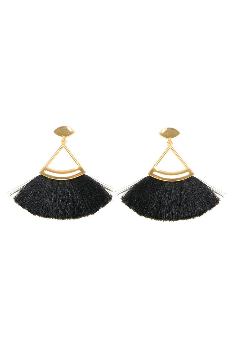 [TEST] Triangle Tassel Earrings