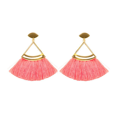 [TEST] Triangle Tassel Earrings