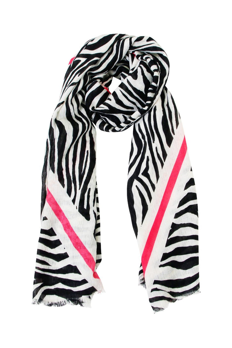[TEST] Mixed Animal Frayed Edge Scarf