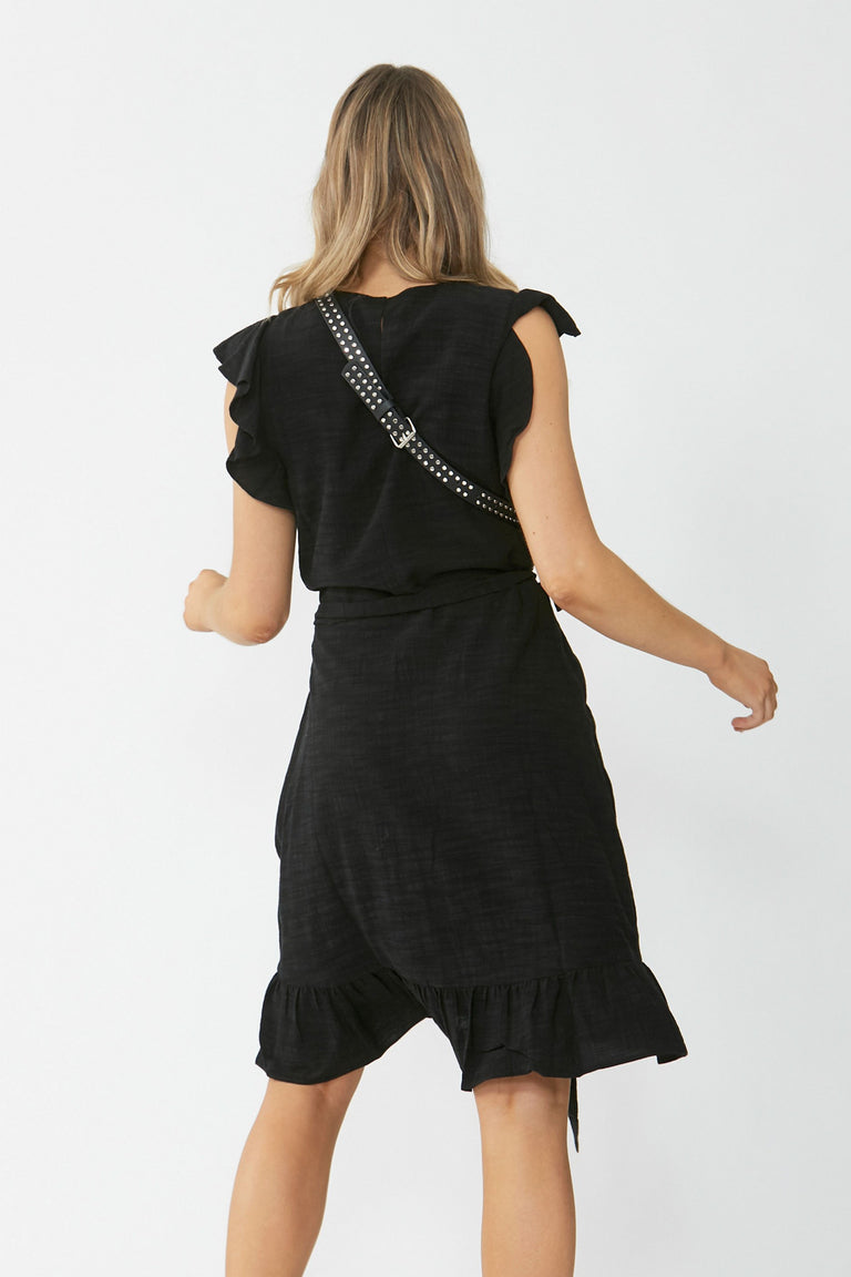 [TEST] Maya Textured Ruffle Dress