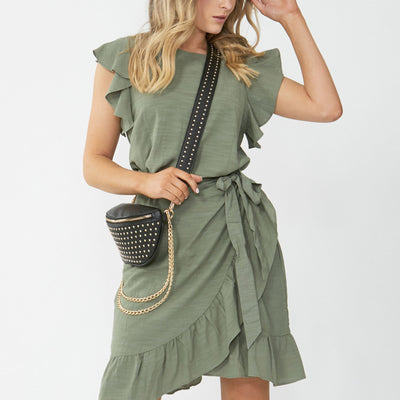 [TEST] Maya Textured Ruffle Dress