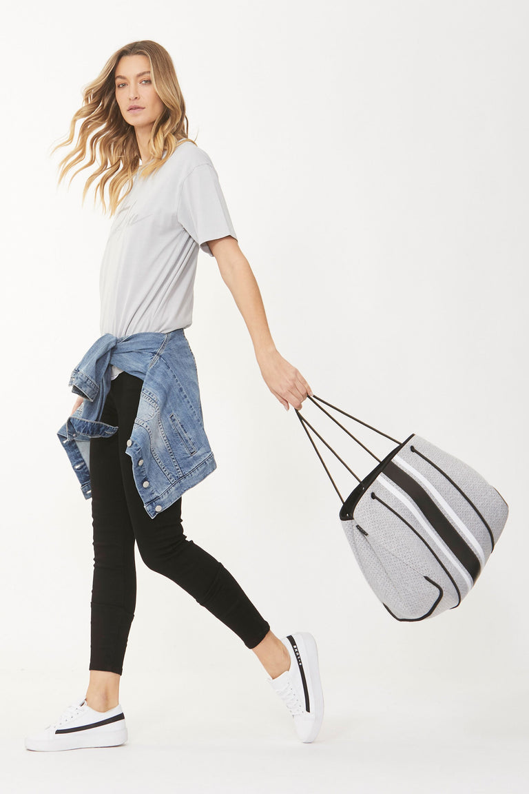 [TEST] Luxe Stripe Neoprene Tote