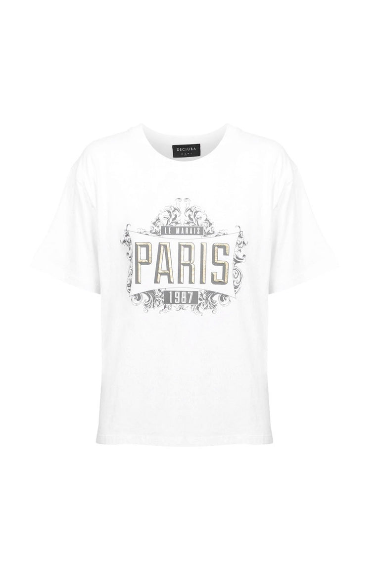 [TEST] Paris Distressed Foil Tee