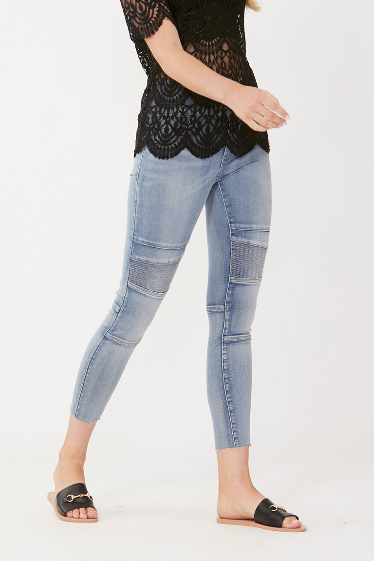[TEST] Riley Raw Crop Biker Jean