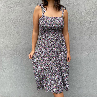 [TEST] Erin Shirred Midi Dress