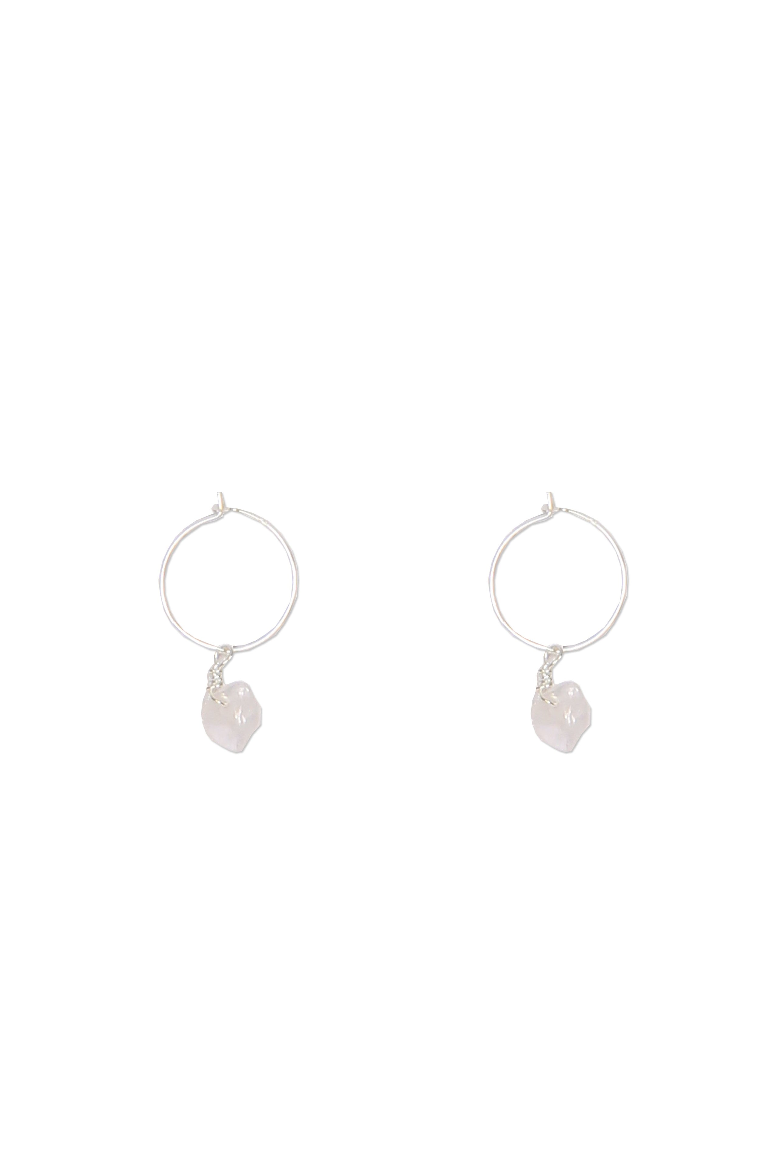 [TEST] Rose Quartz Sterling Hoops