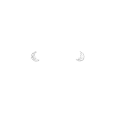 [TEST] CZ Set Moon Studs