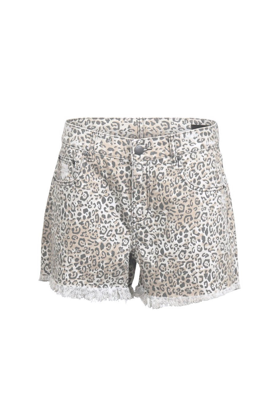 [TEST] Animal Print Denim Short