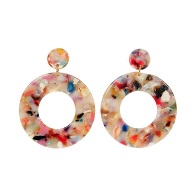 [TEST] Odie Circle Resin Earrings