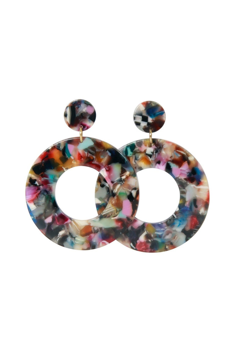 [TEST] Odie Circle Resin Earrings
