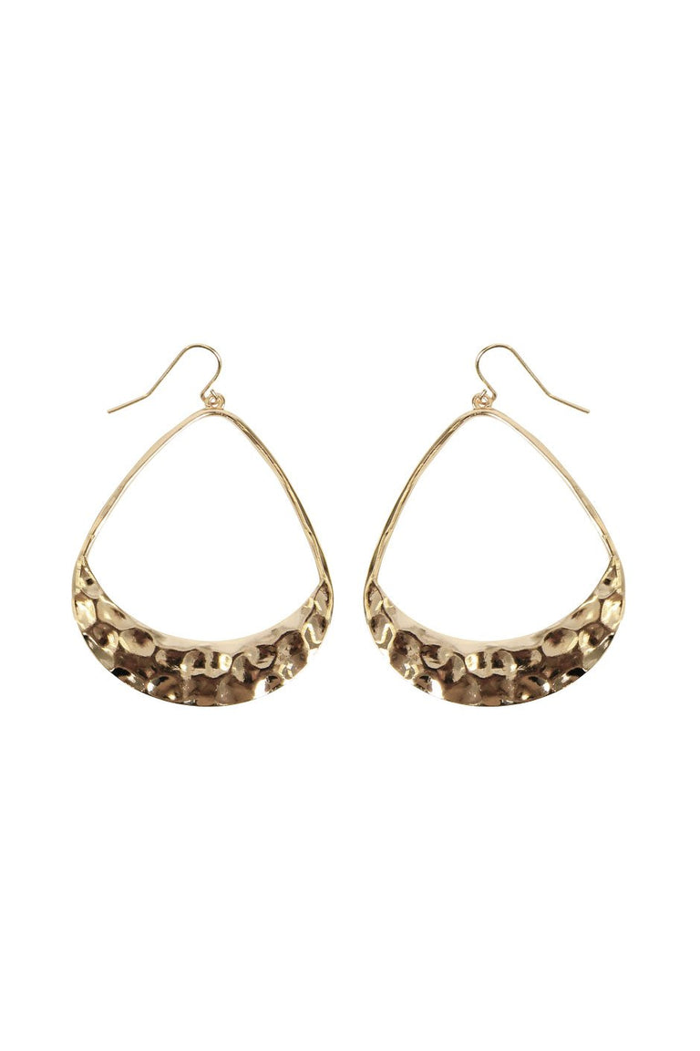 [TEST] Ola Teardrop Hammered Earrings