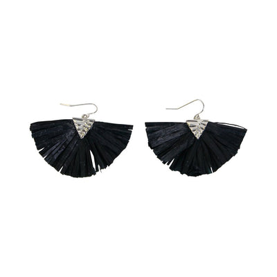 [TEST] Small Raffia Tassel Earrings