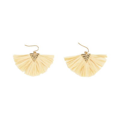 [TEST] Small Raffia Tassel Earrings