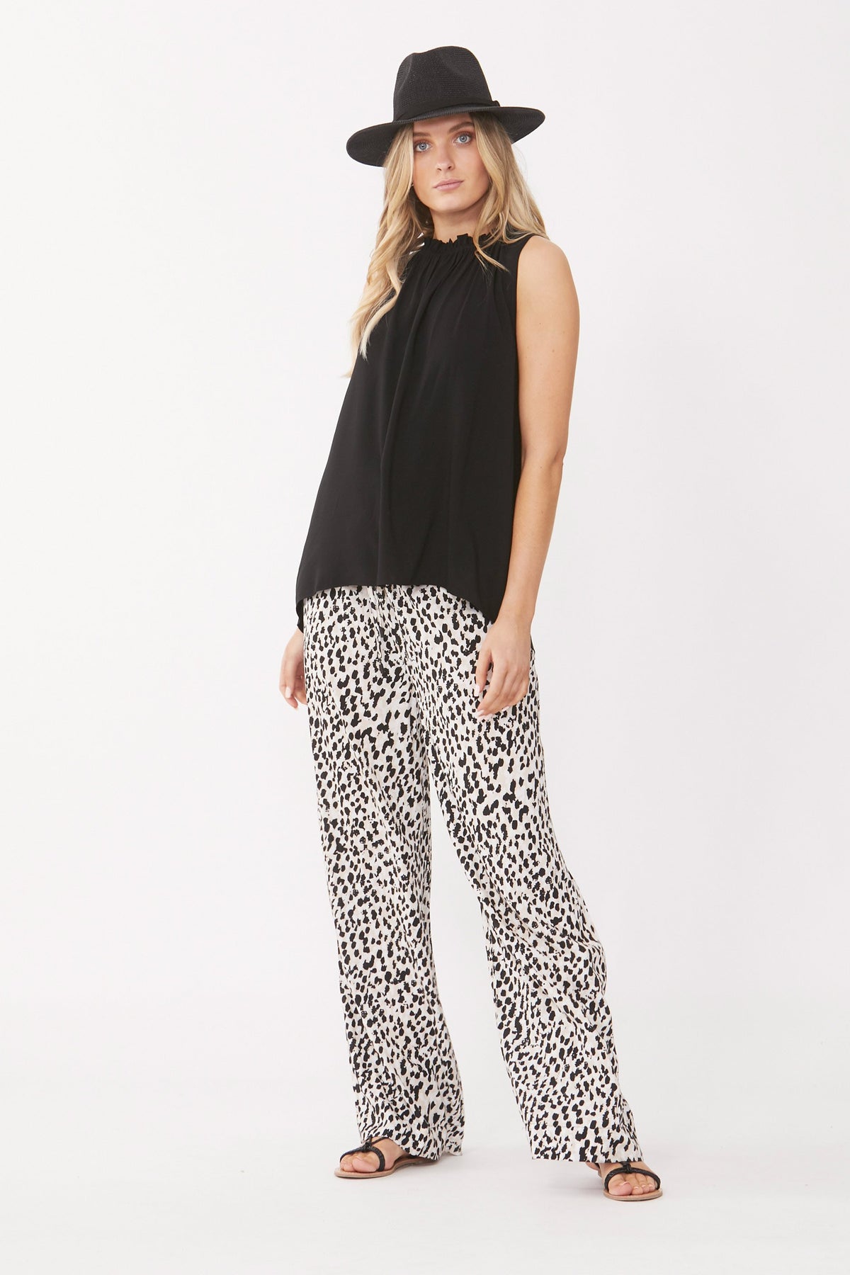 [TEST] Charlotte Wideleg Print Pant