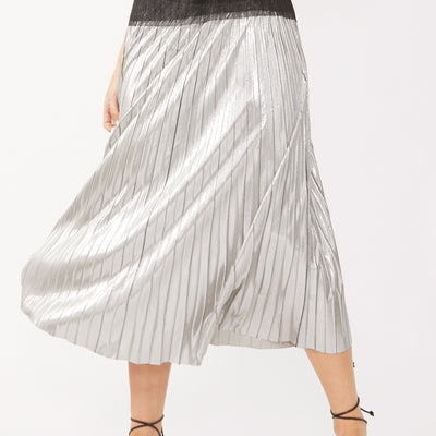 [TEST] Lilly Metallic Pleated Skirt