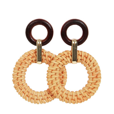 [TEST] Dori Circle Drop Woven Earring
