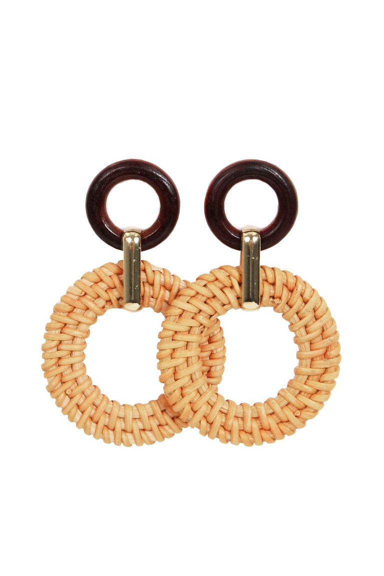 [TEST] Dori Circle Drop Woven Earring