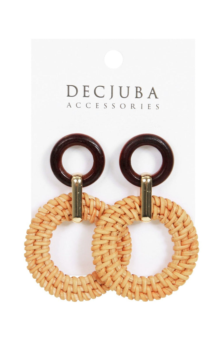 [TEST] Dori Circle Drop Woven Earring