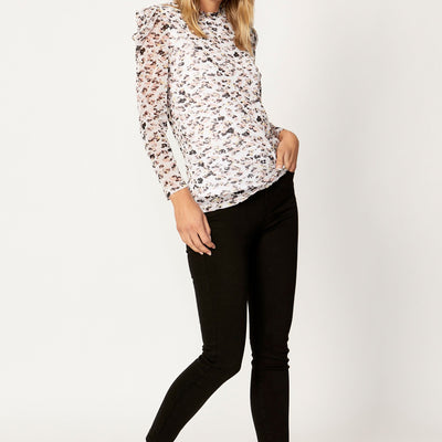 [TEST] Eva Mesh Puff Sleeve Top