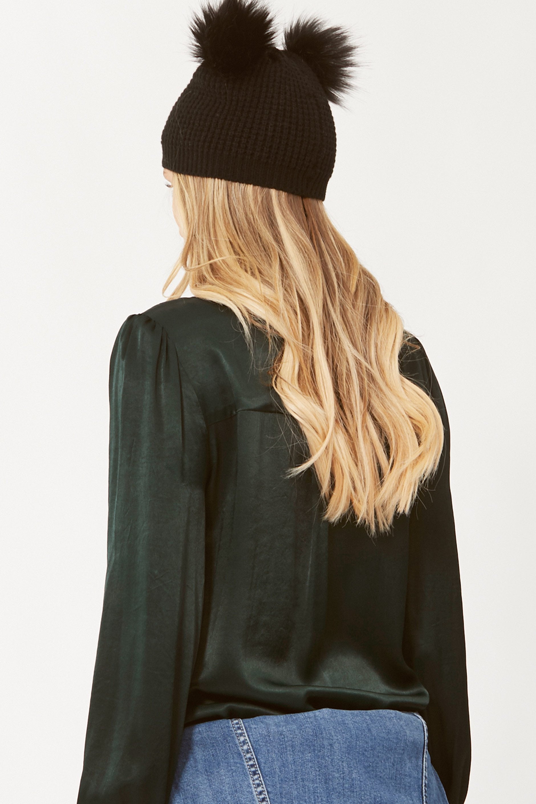 [TEST] April Satin Tie Neck Top