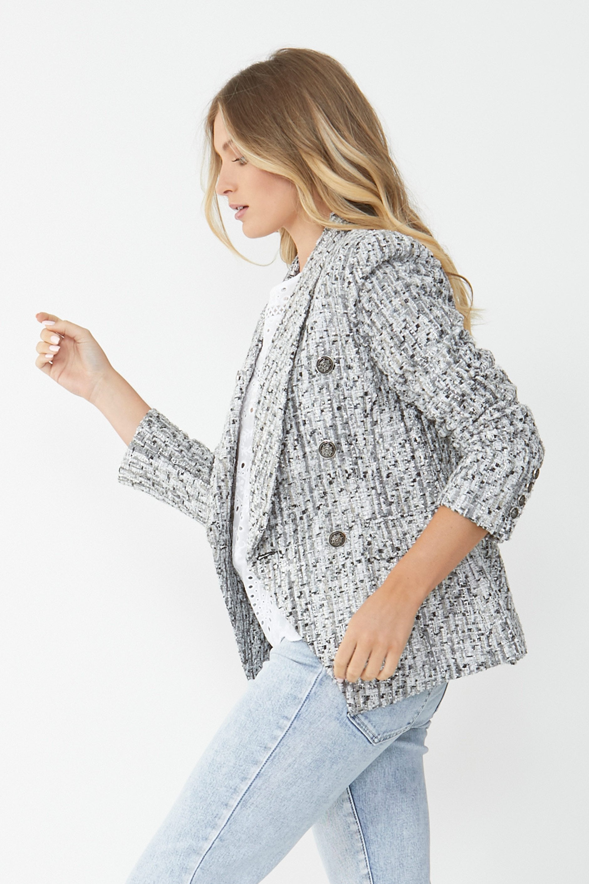 [TEST] Carly Longline Boucle Blazer