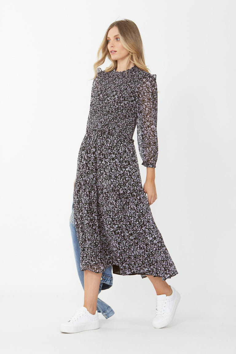 [TEST] Bonnie Shirred Midi Dress