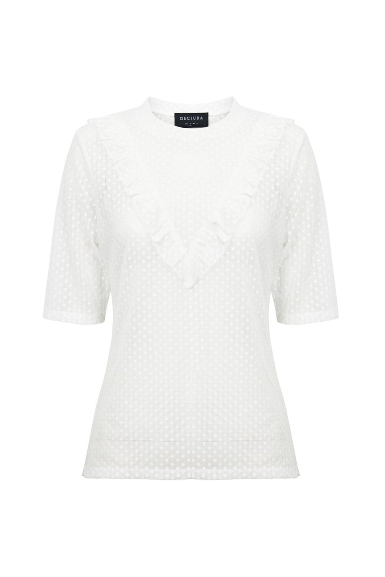 [TEST] Lucy Spot Mesh Top