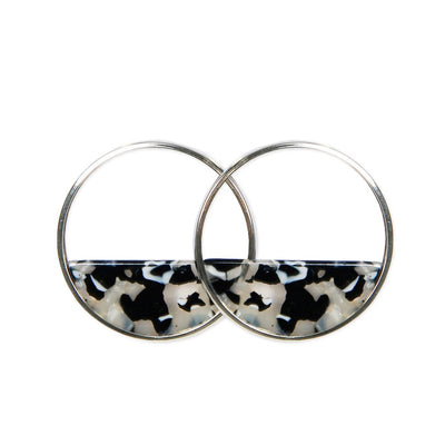[TEST] Dali Half Resin Circle Earring