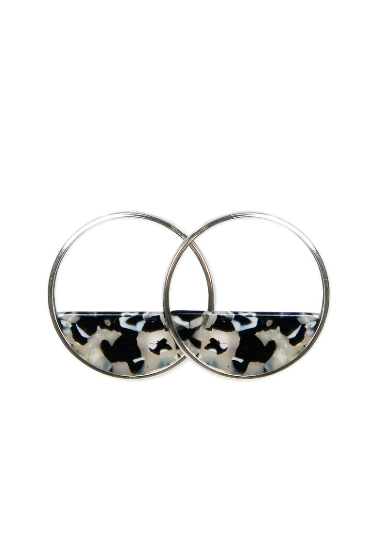 [TEST] Dali Half Resin Circle Earring