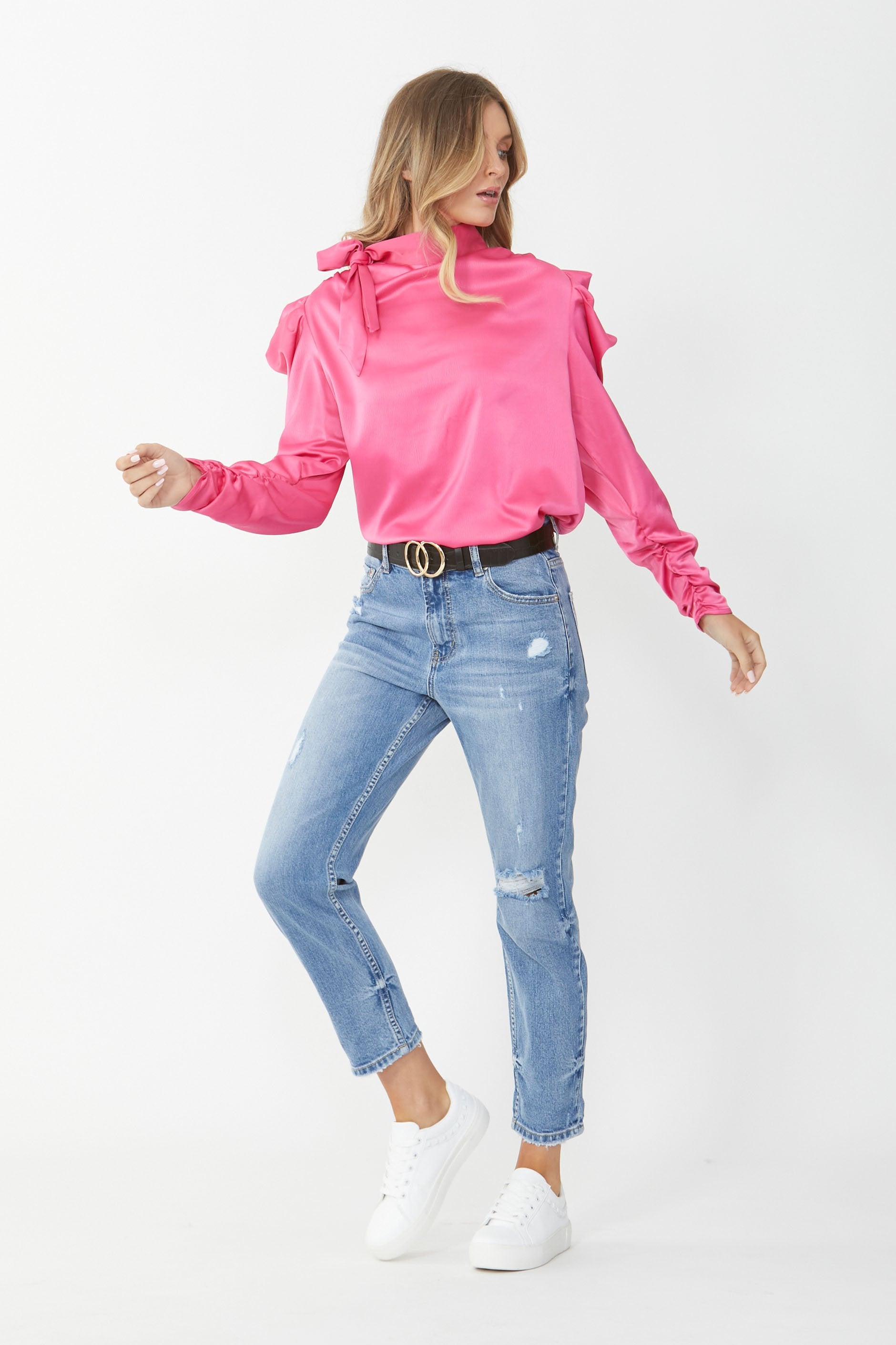 [TEST] Marie Satin Puff Blouse