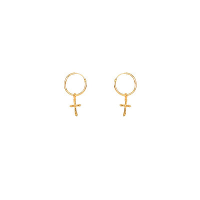 [TEST] Cross Hoop Earrings