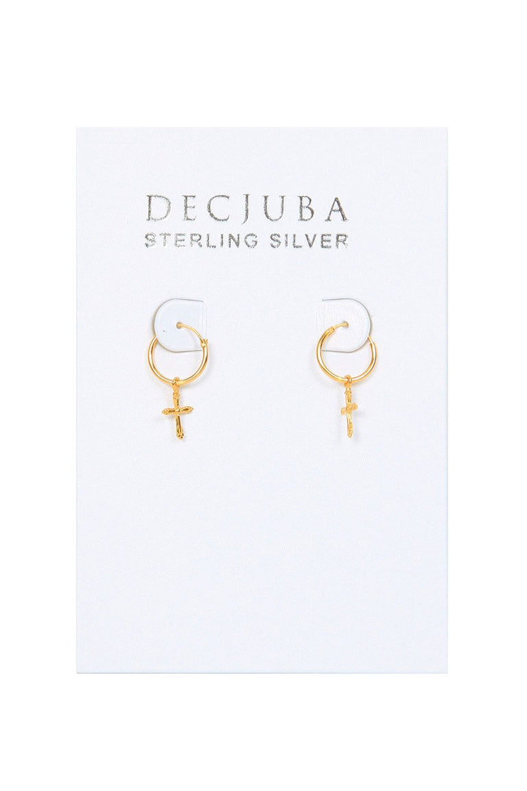 [TEST] Cross Hoop Earrings